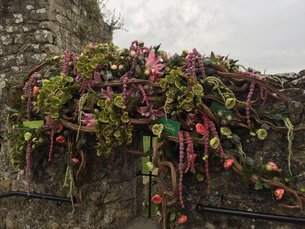 The Gatehouse at Leeds Castle, floral installation